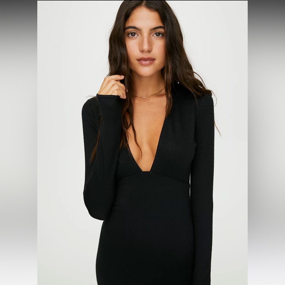Wilfred Free | Abby Plunge Neck Knit Dress - Picture 5 of 11